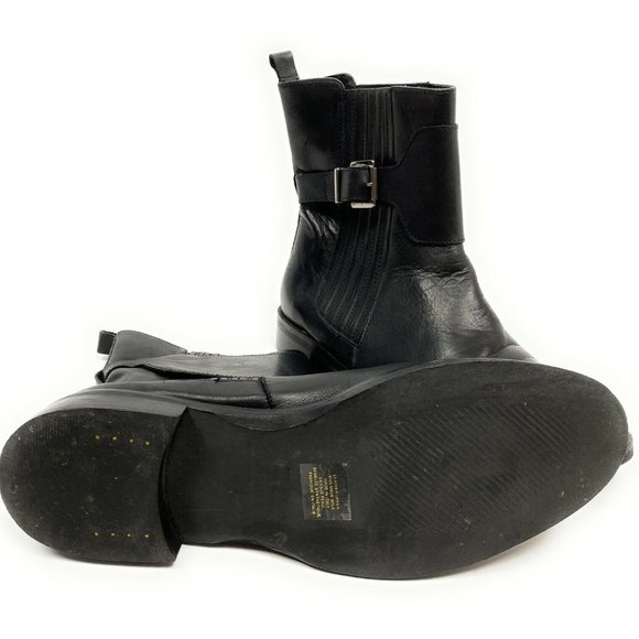 Stelle Monelle Chelsea Buckled Black Leather Ankle Boot Size 39 eu 9 us main image 4